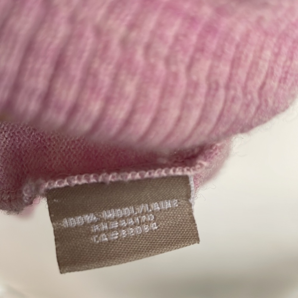 KNITTED & KNOTTED 100% Wool Blush Heathered Pink Scoop Neck Sweater, Size Small - Picture 4 of 7